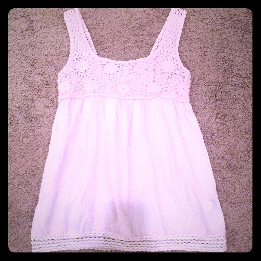 Pink crochet top